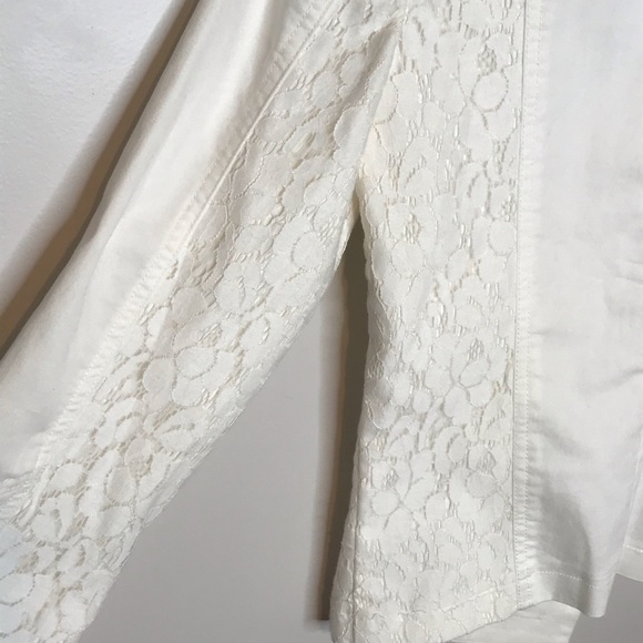 Maurice’s Ivory Lace & Ruffle Jean Jacket Small - Picture 6 of 8